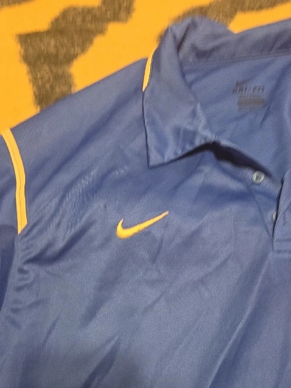 Nike Men's Royal Blue Polo with White Accents